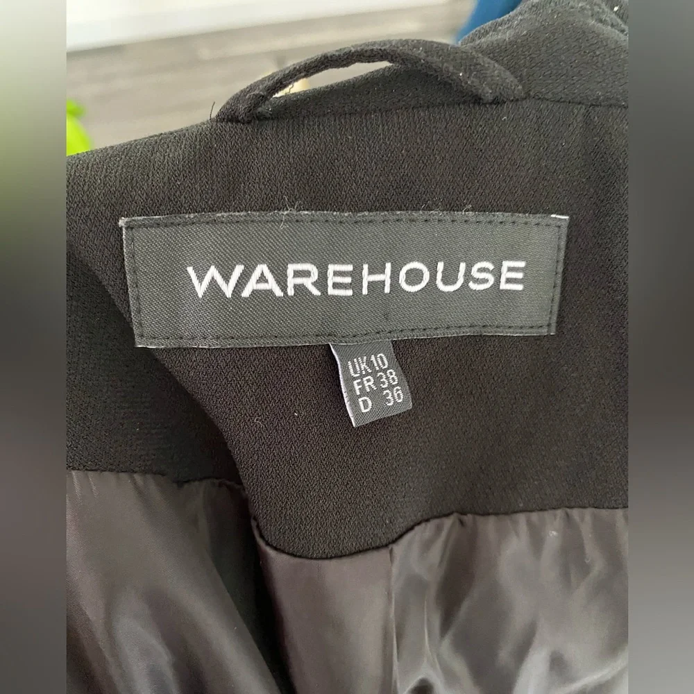 Warehouse Black Women’s Blazer Size 6/Small - Picture 5 of 7